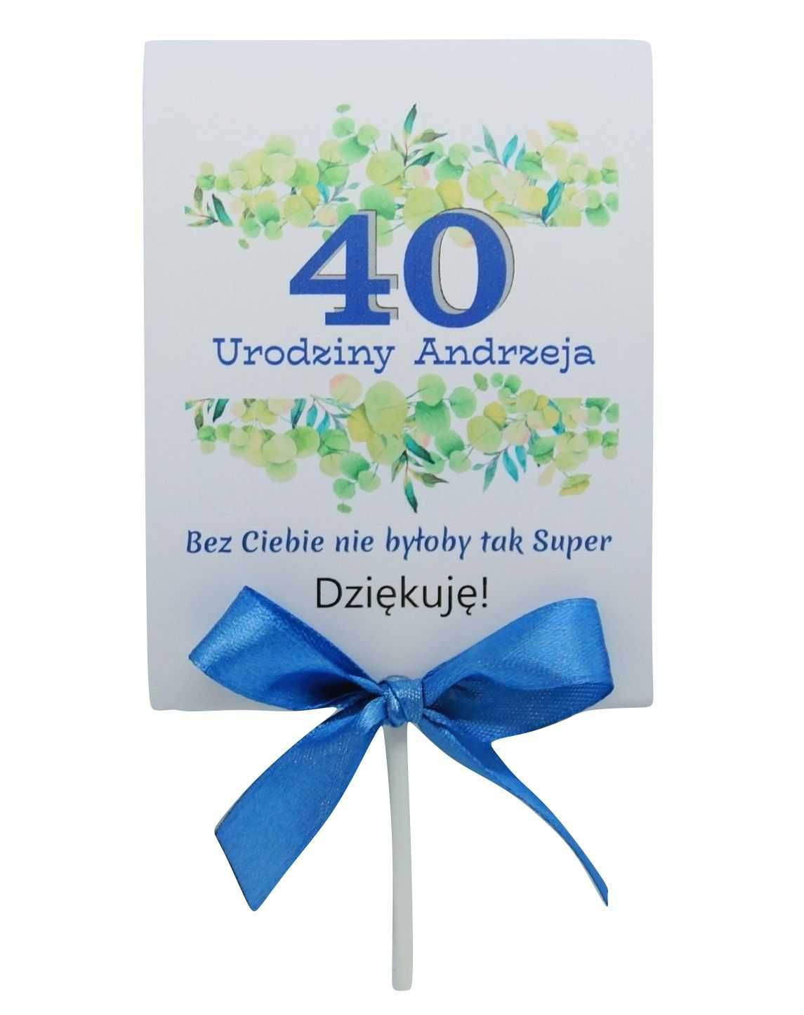 Lizaki jako podziękowanie dla gości z okazji urodzin 40