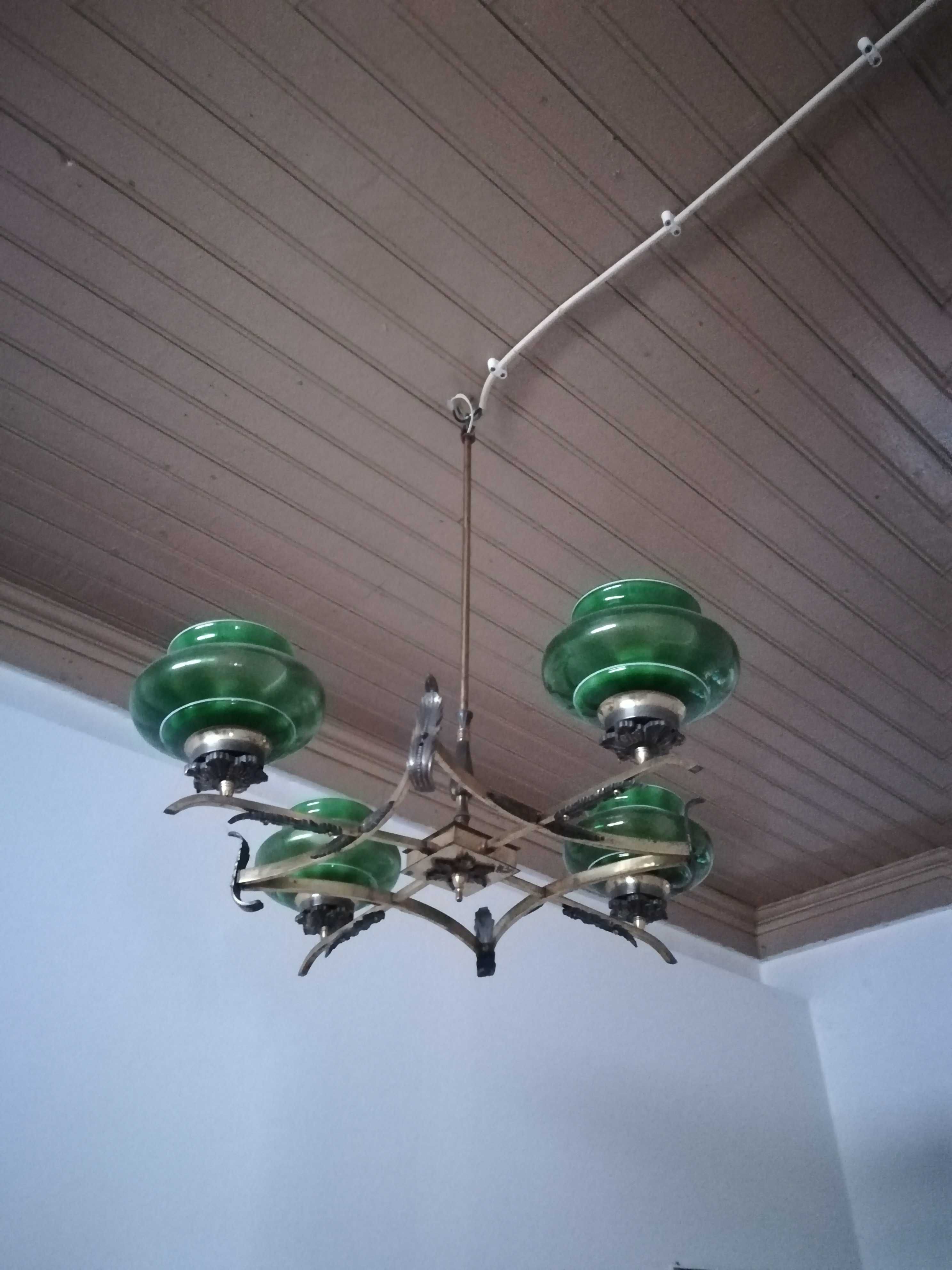 Luminária com 4 lâmpadas fluorescentes || candeeiros antigos de tecto