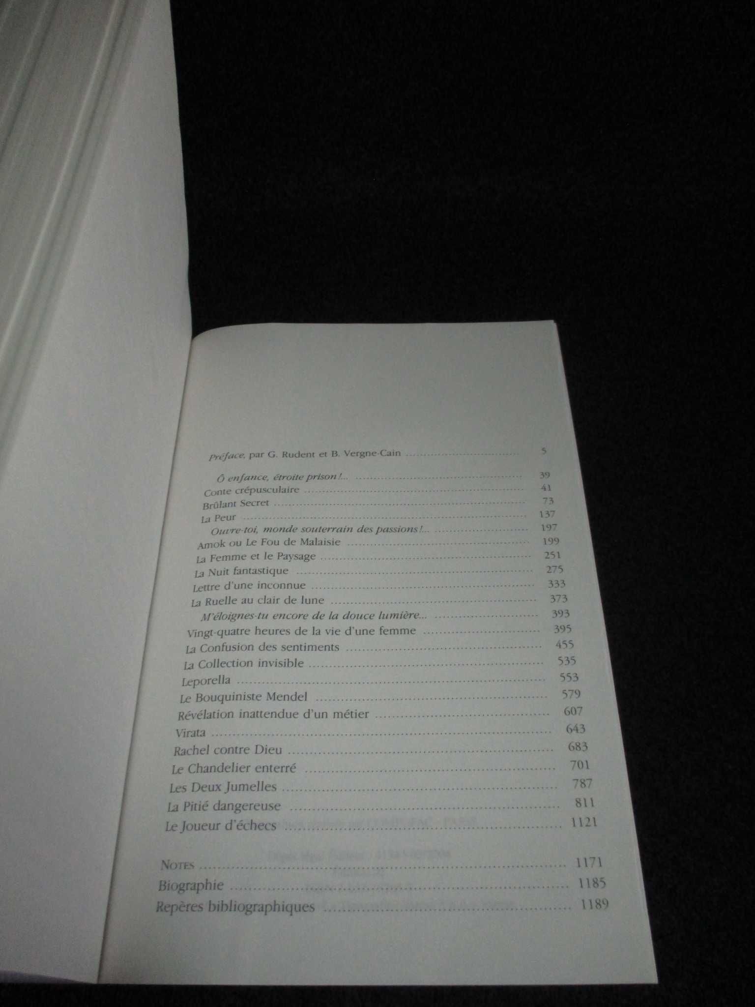 Livros Classiques Modernes Stefan Zweig La Pochothèque