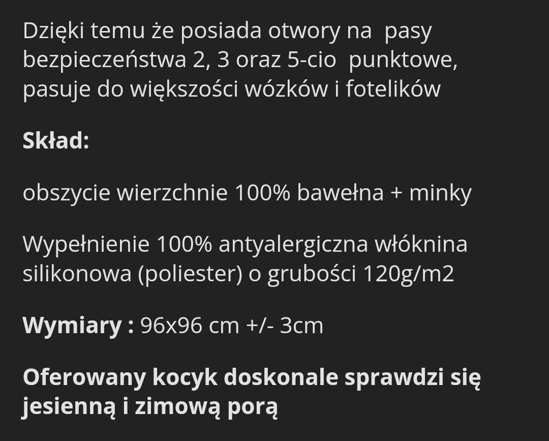 Otulacz do wózka