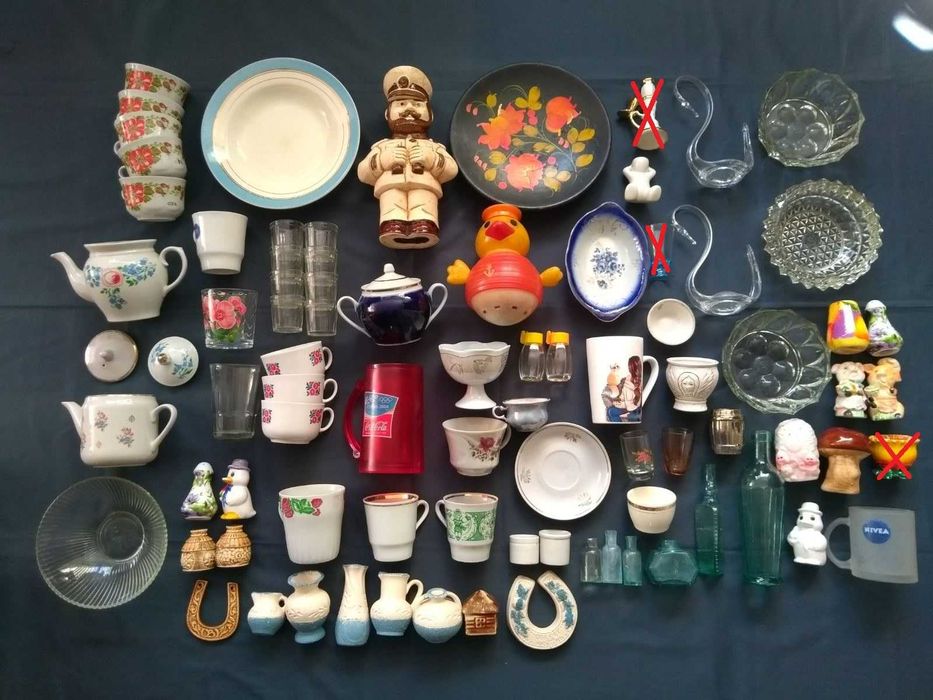 Посуда Фарфор Стекло Чашка стакан ваза чайник статуэтка солянка СССР