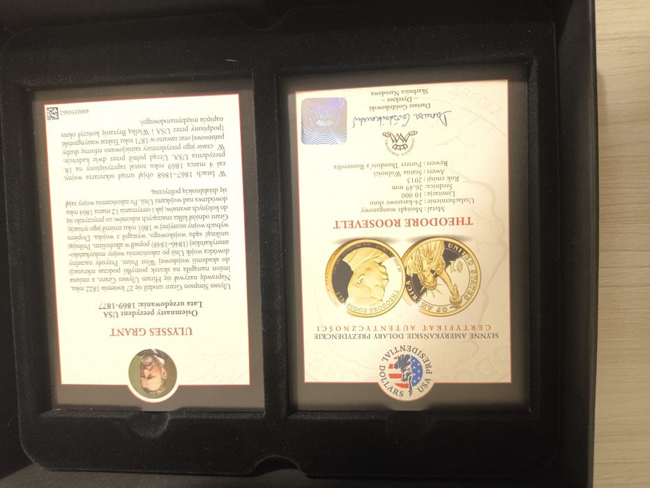 Monety z serii "Słynne Amerykańskie Dolary Prezydenckie