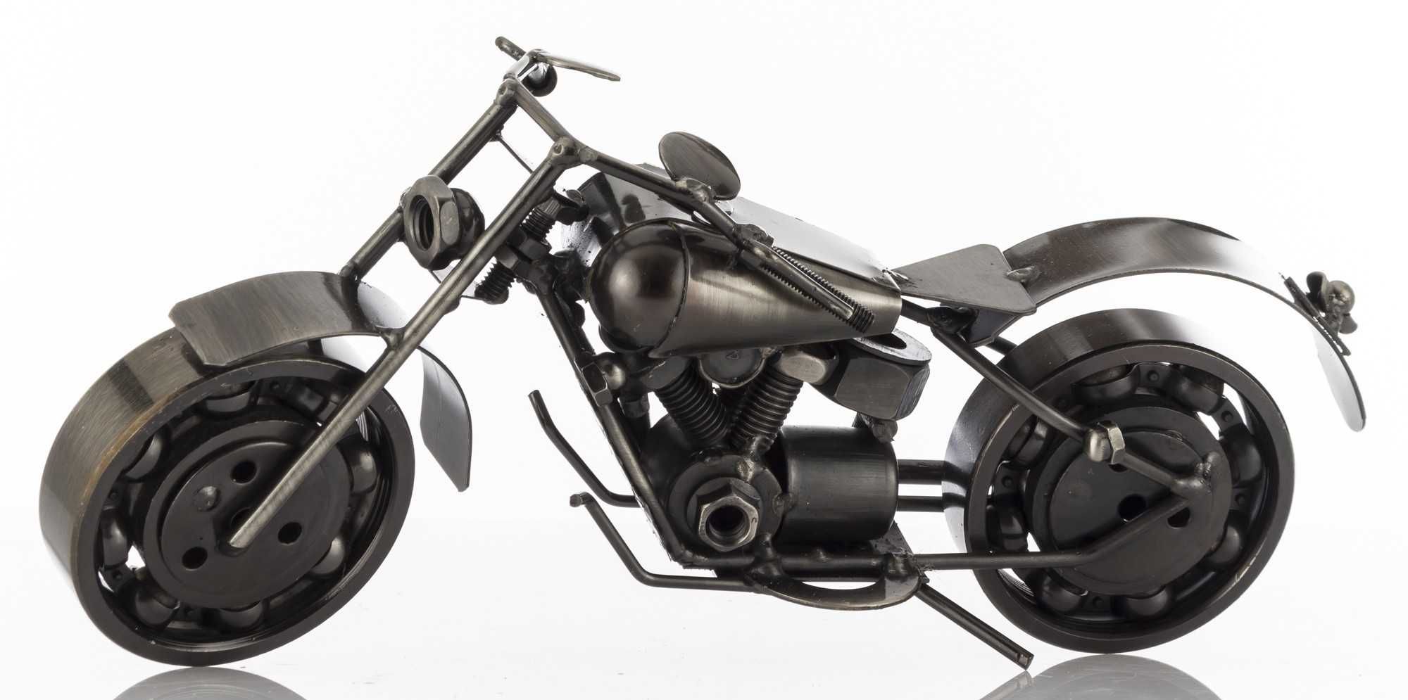 Motocykl motor metalowy spawany 27 cm dekoracja