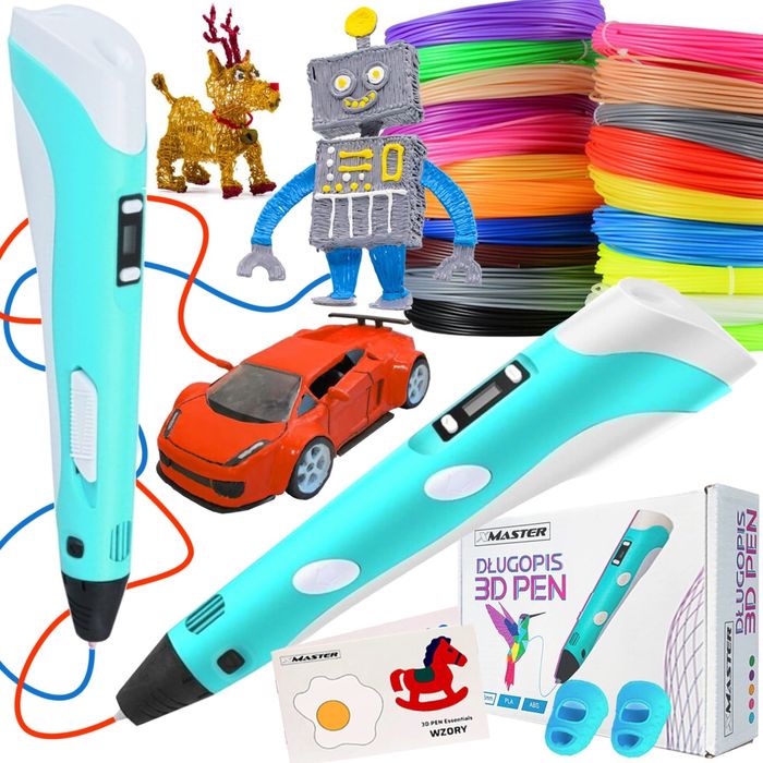 Drukarka długopis 3D zestaw szablony + wkłady 50 M