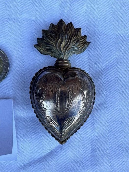 Relicário Ex Voto , coração de Maria , Séc.XIX