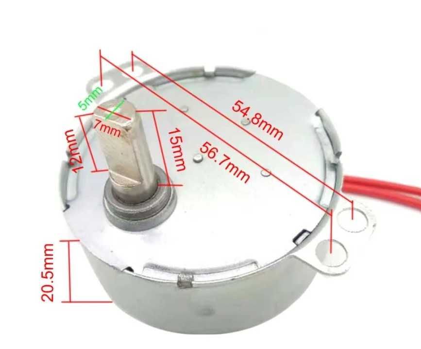 Motor 12v 1.5RPM para Chocadeiras, com haste metal
