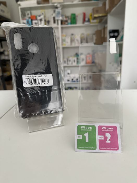 Etui otwierane do boku + SZKŁO hartowane do huawei P20 LITE