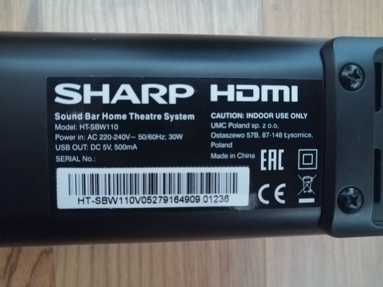 Soundbar Sharp 2.1 moc 180 W