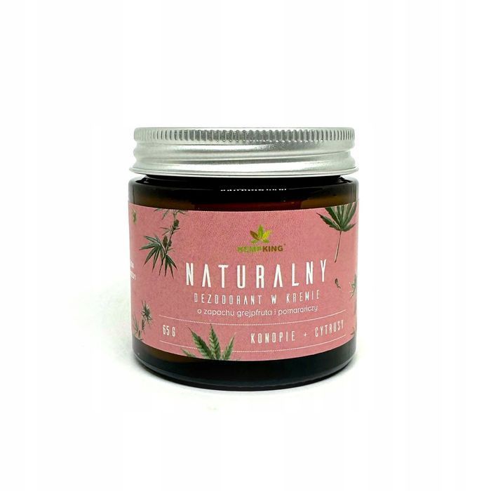 Naturalny dezodorant konopny w kremie CBD Grejpfrut pomarańcz HempKing