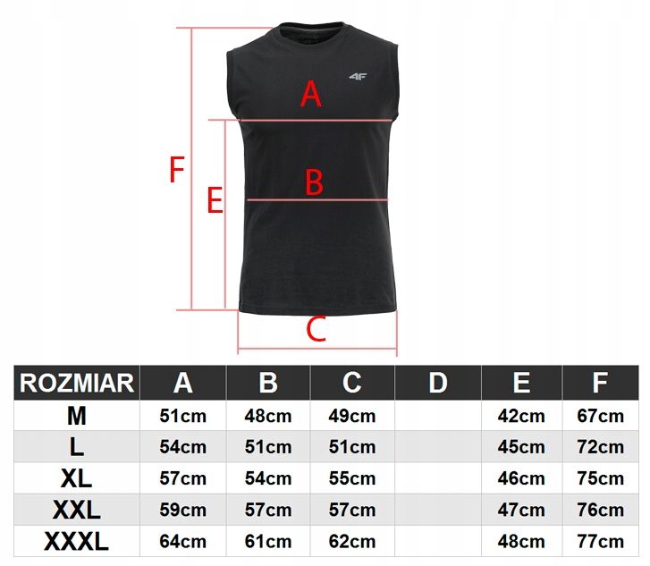 4f Męska Koszulka Na Ramiączkach Bawełna / rozm Xxl