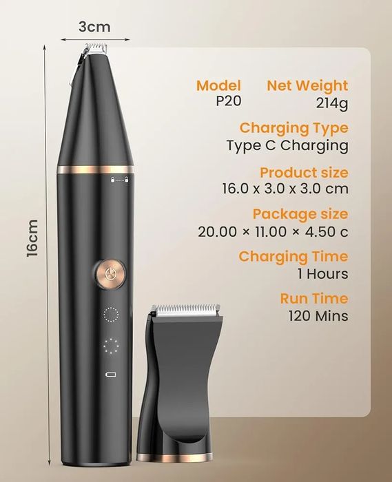 Trymer do łap psa/kota z podwójnymi ostrzami