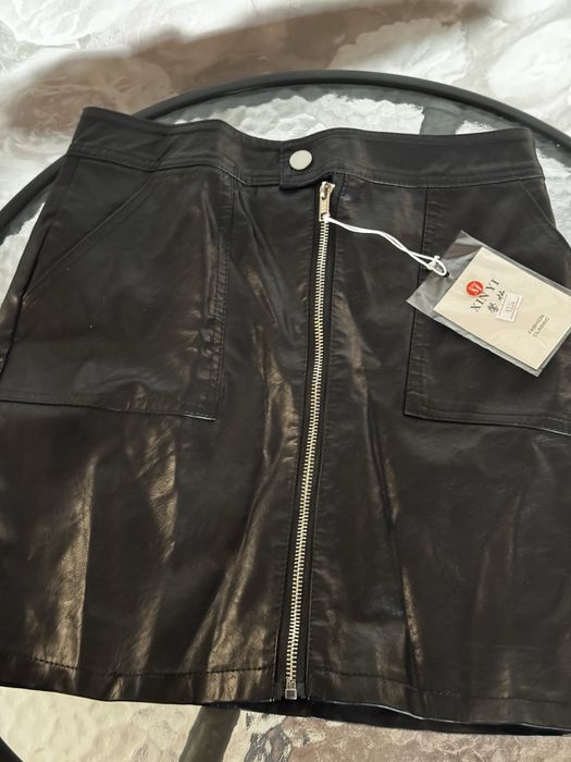 Юбка єко шкіра на замочку