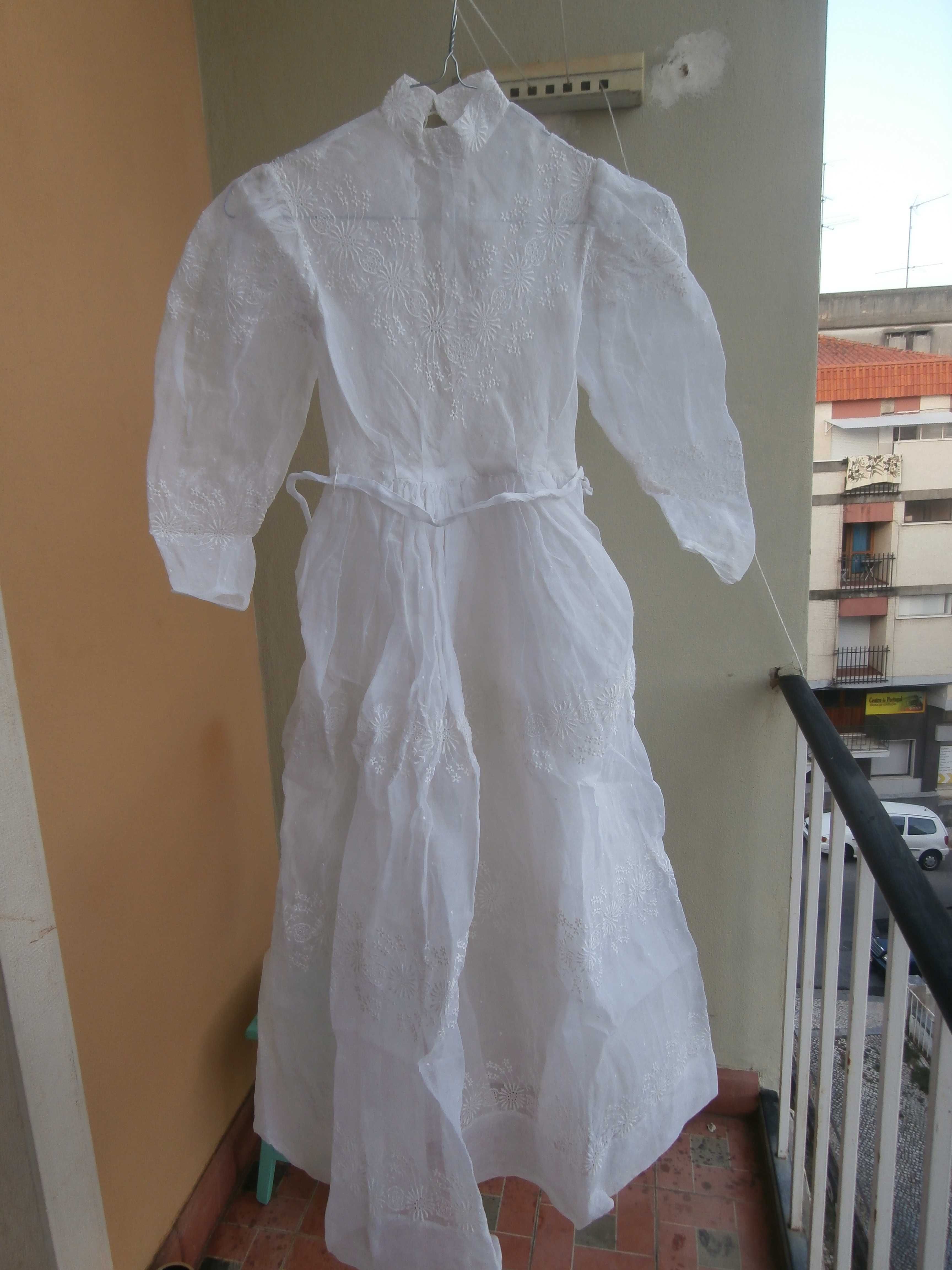 Vestido branco comprido p/ comunhão (vintage)