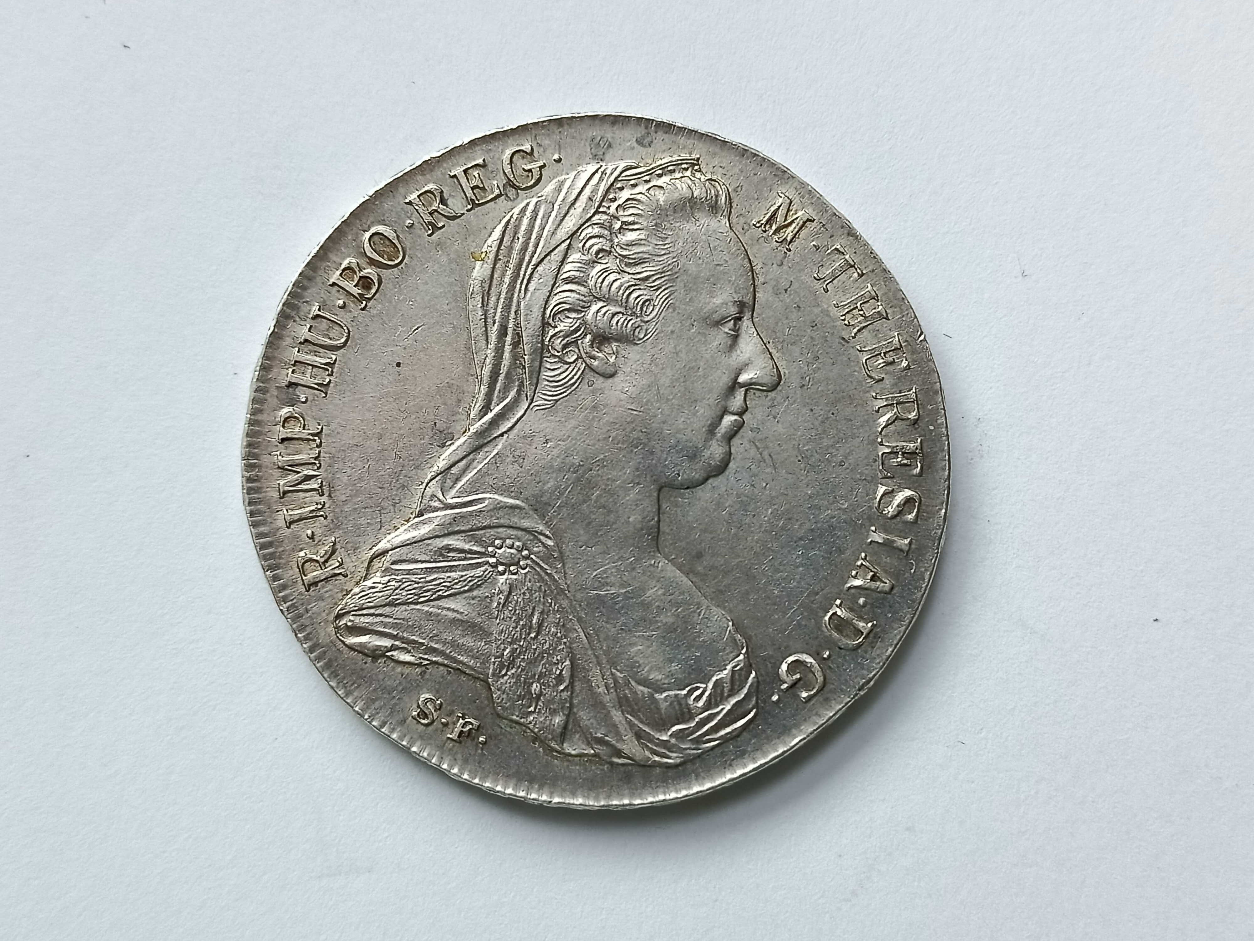 Talar 1780 r. Austria Maria Teres pierwsze bicie oryginał Srebro 1 -