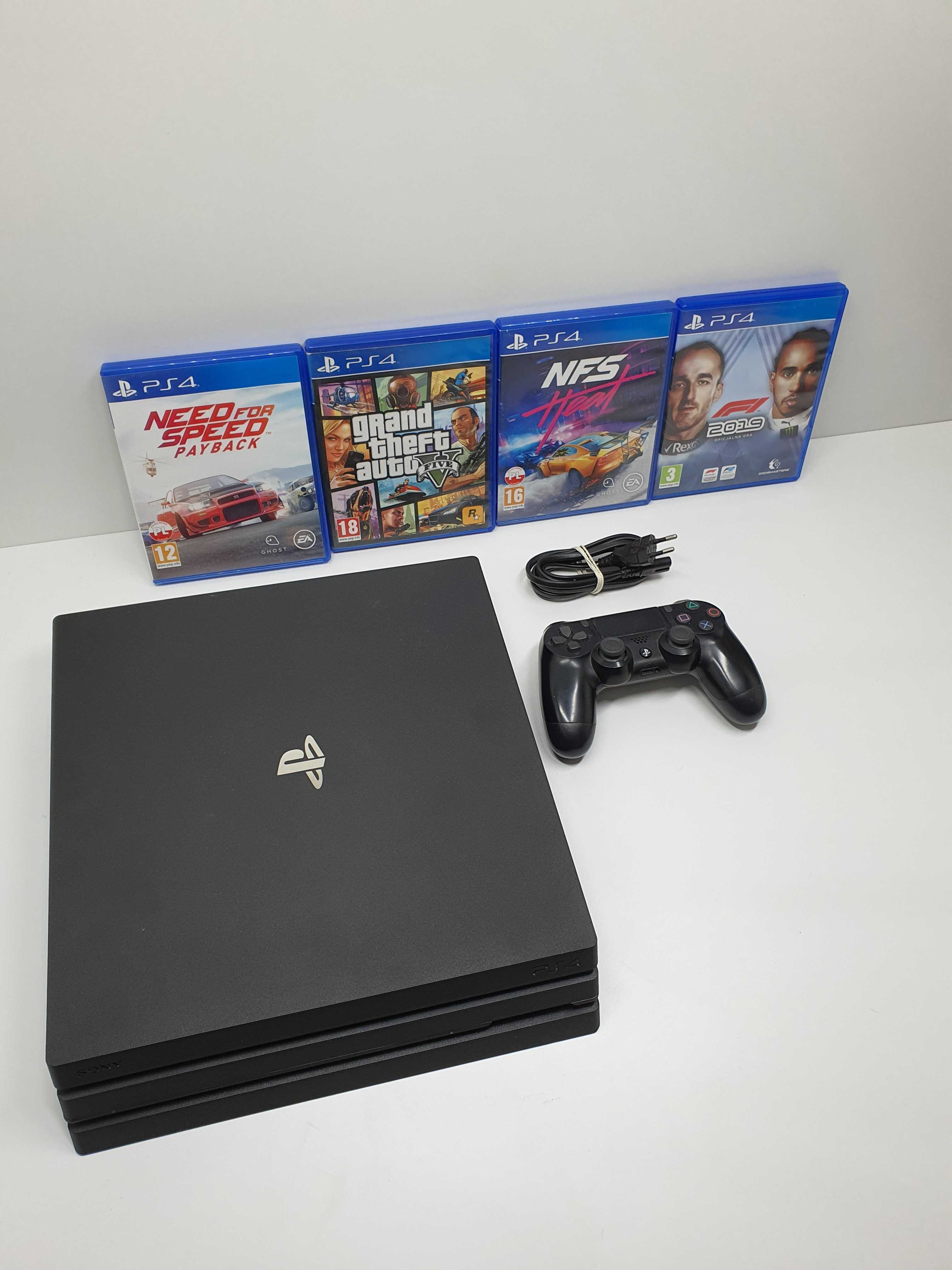 Konsola PS4 Playstation 4 PRO CUH-7216B 1TB + 4 gry + pad - RUSKA 40 -