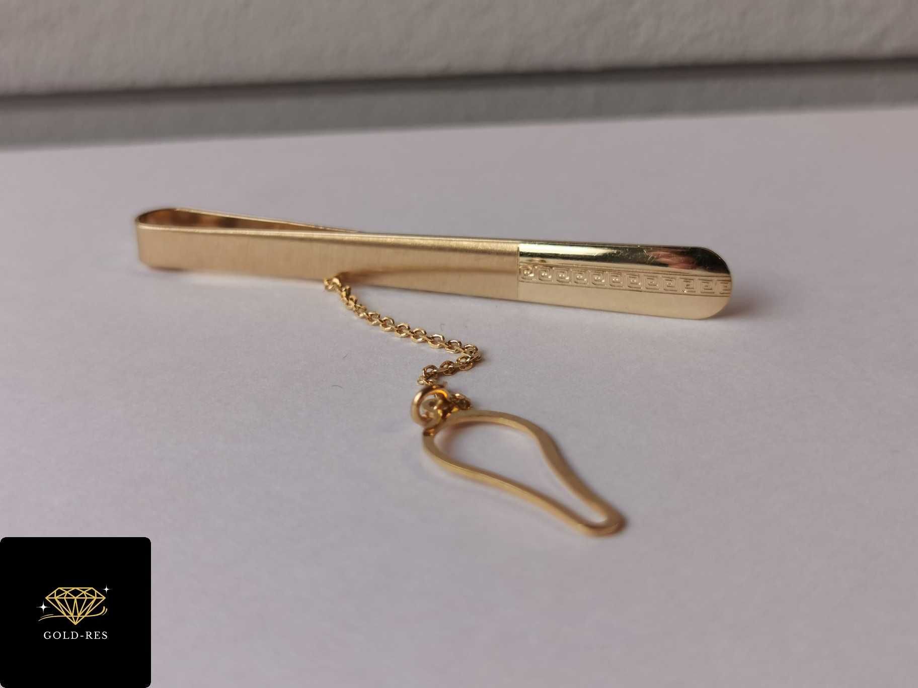 Złota spinka do krawata pr. 500 - używana - Gold-Res