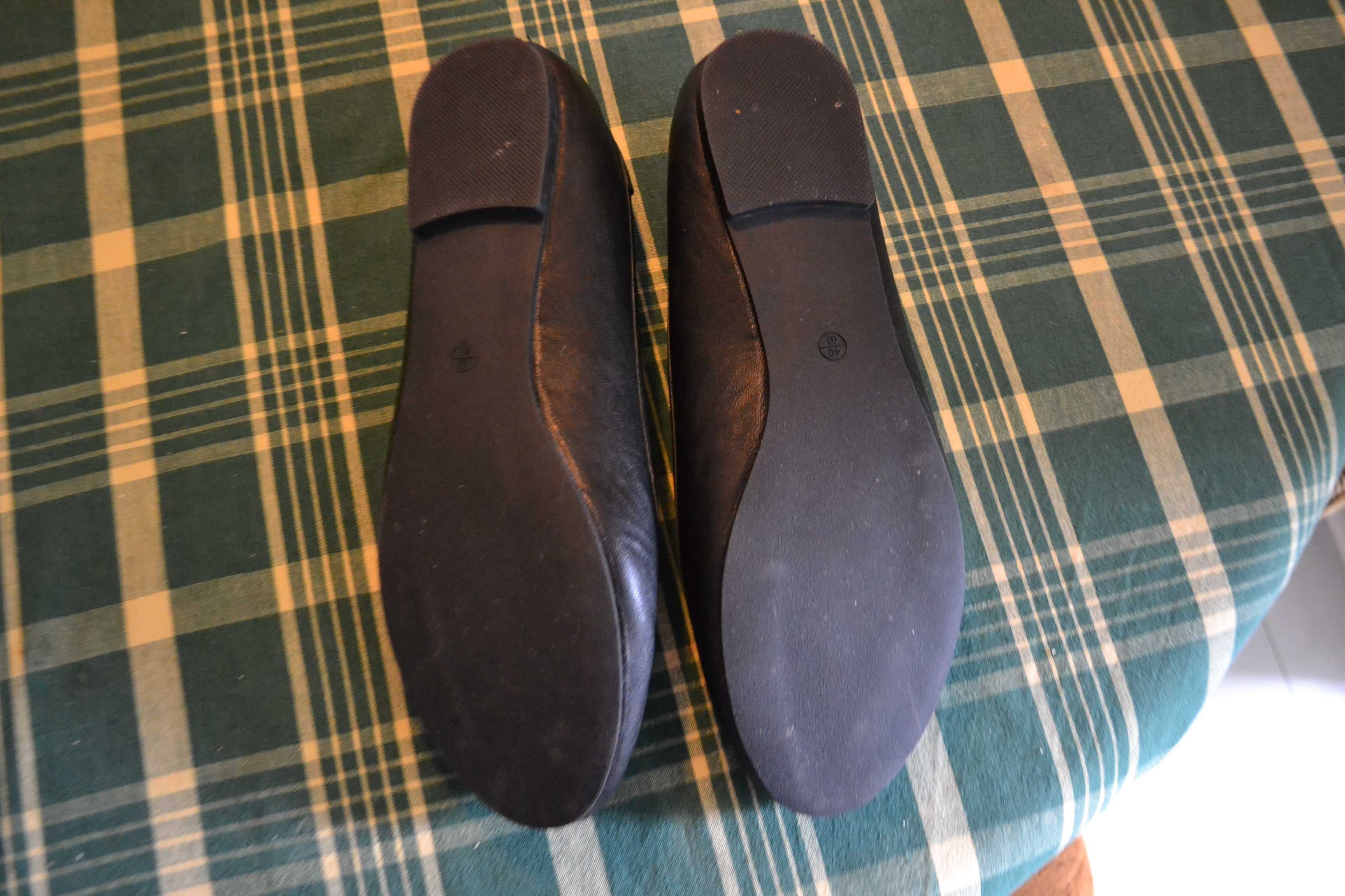 Buty damskie, typu Baleriny, rozmiar 40,kolor czarny