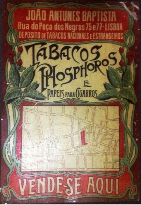 Chapa publicitária de JOÃO ANTUNES BAPTISTA , armazenista de tabacos e