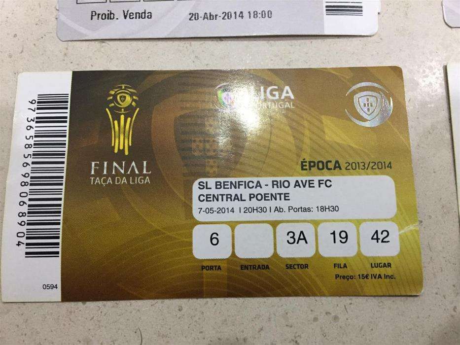 Bilhetes de Futebol - SL Benfica 2013/2014 (marcos da época)