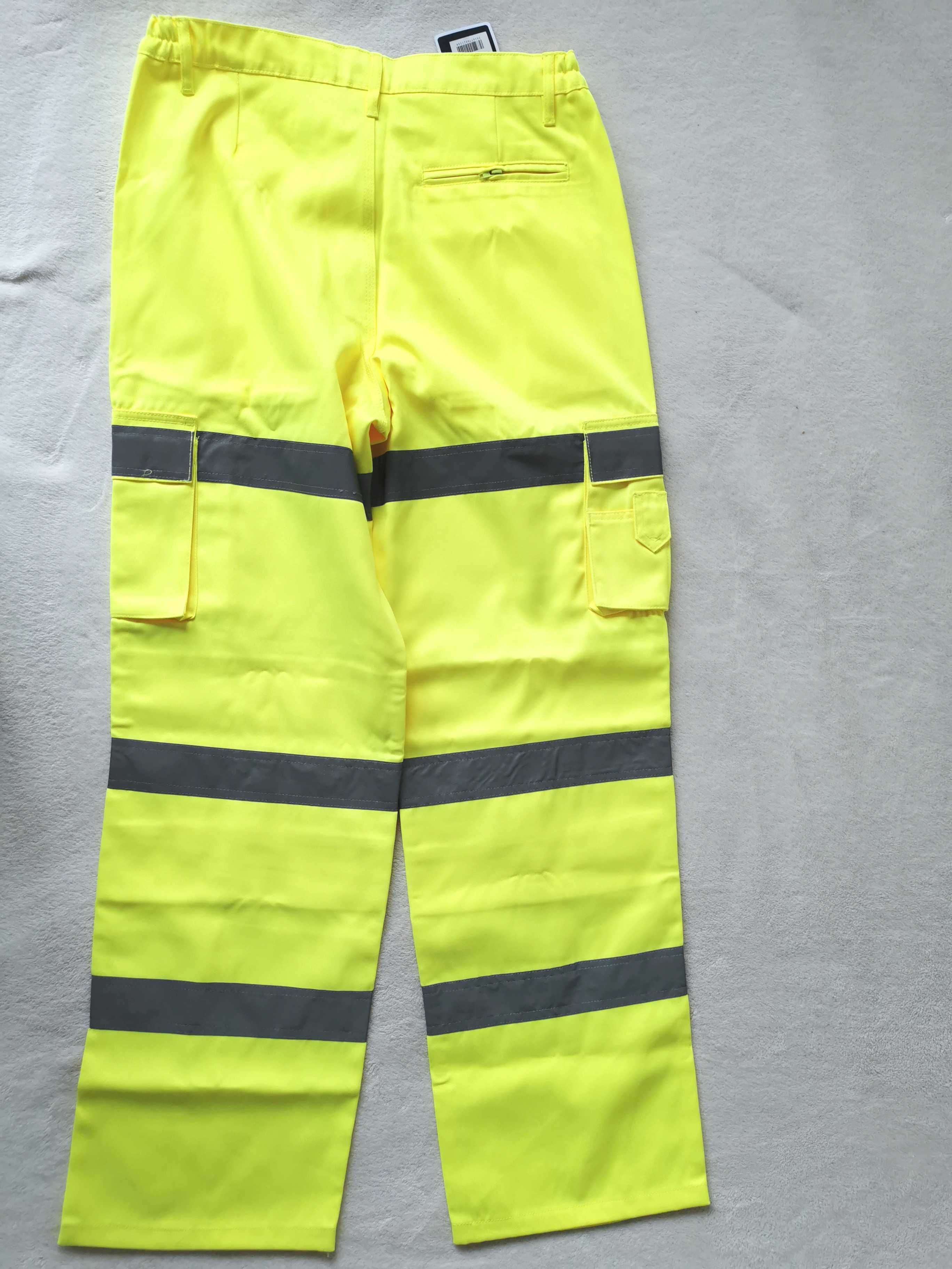 Nowe spodnie Workwear robocze neonowe
