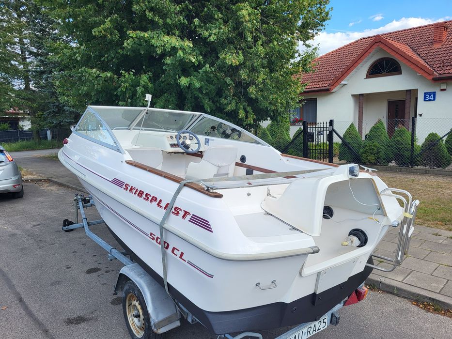 Piekna zadbana Lodz lodka motorowa SKIBSPLAST 500cl motorowka  5metrow