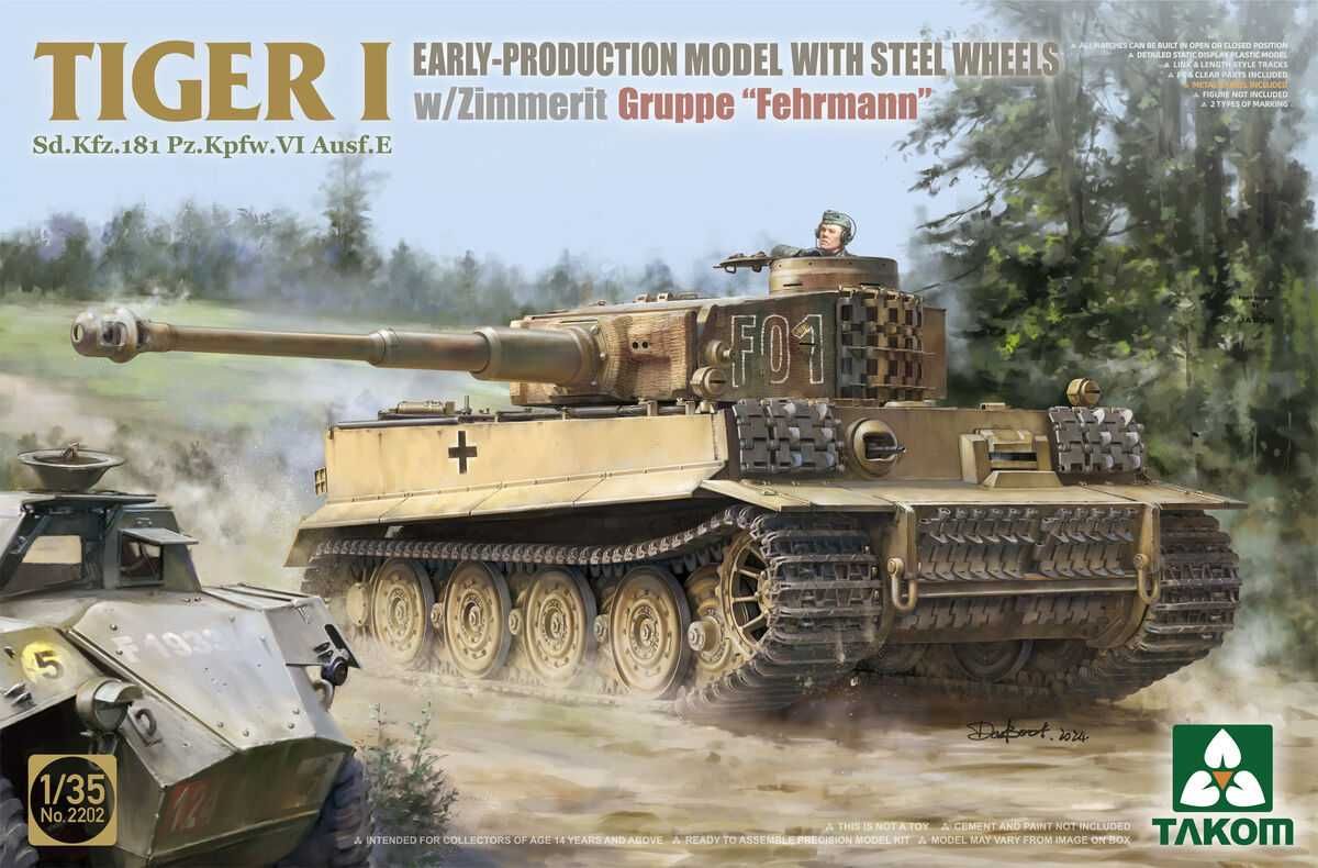 1/35 Takom 2202 Tiger I Gruppe `Fehrmann` April 1945 Northern Germany