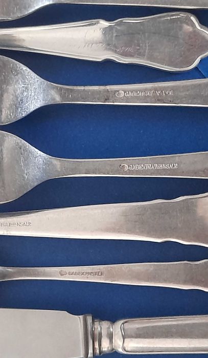 Vintage Posrebrzane Sztućce GAB EXTRA NS Szwecja Plater_14 sztuk