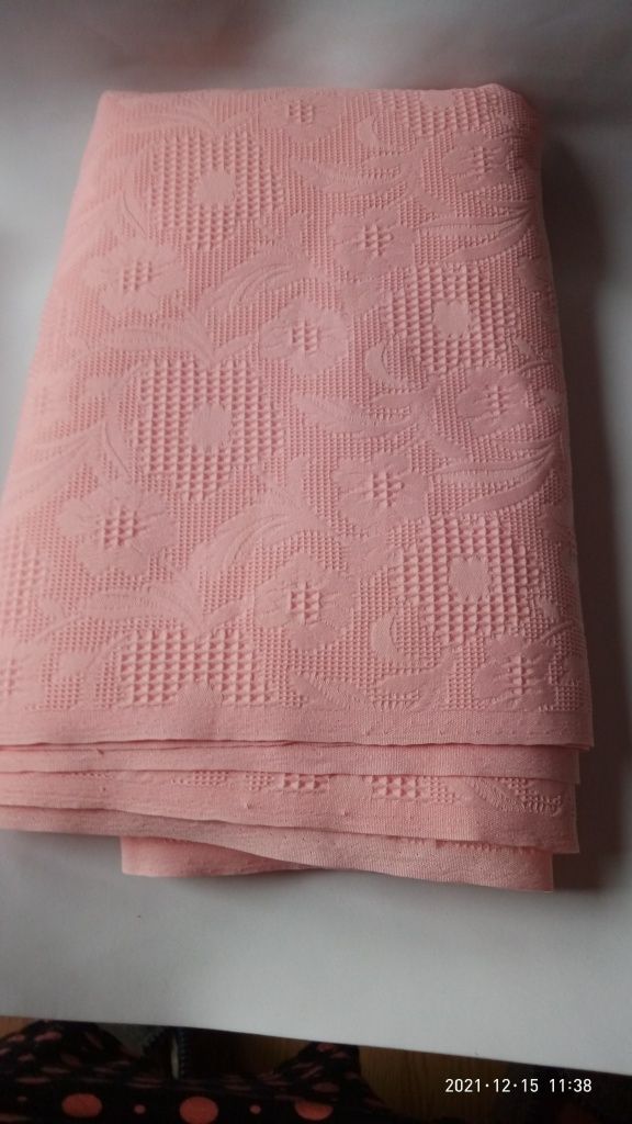 Отрез ткани СССР роскошный розовый кремплен.