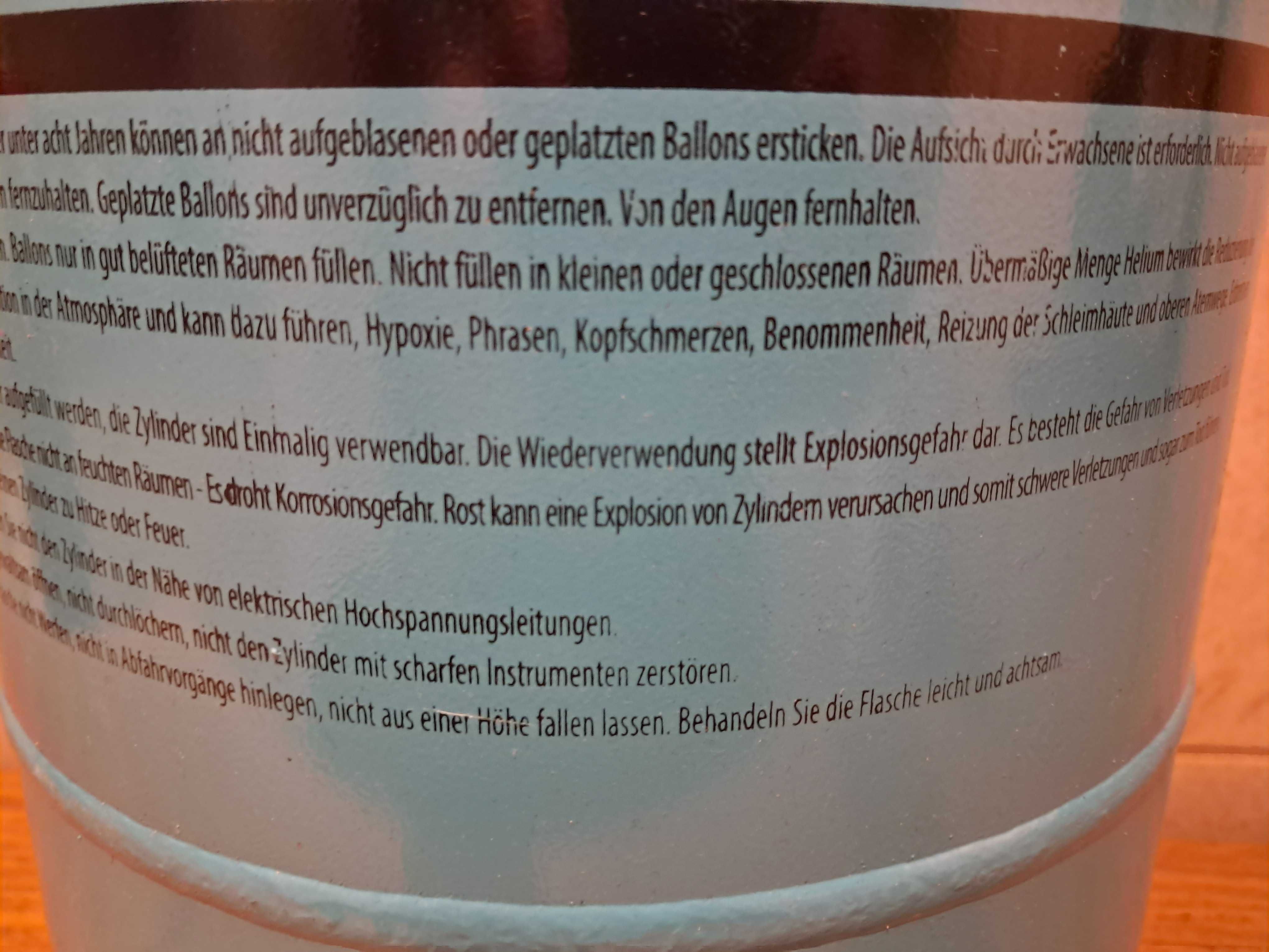 Zbiornik metalowy 13,4L po helu (nie do powtórnego napełniania!) DIY