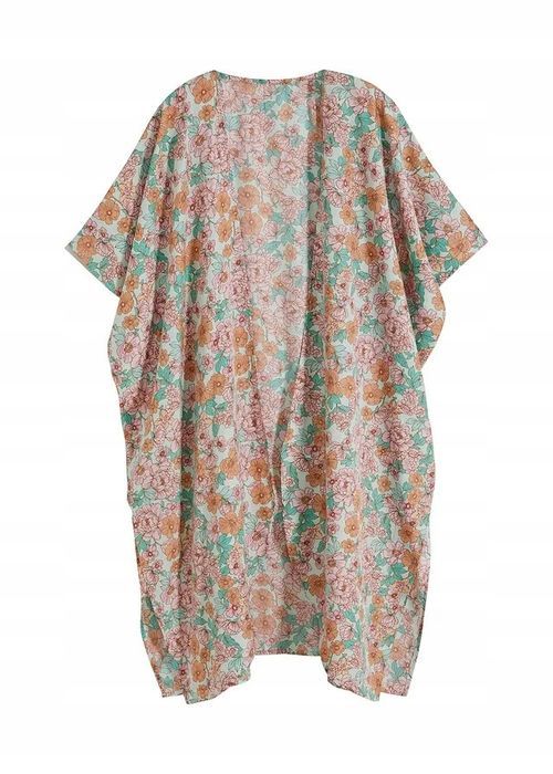 B.P.C poncho narzutka w kwiaty r.uniwersalny