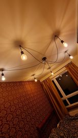 Lampa sufitowa czarna, loft, bar