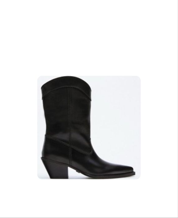 Шкіряні козаки Zara 41 р