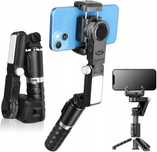 Selfie Stick, Gimball do smartfona z Bluetooth, lampą LEDI