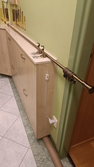 Karnisz pojedynczy 200 cm antyczne złoto