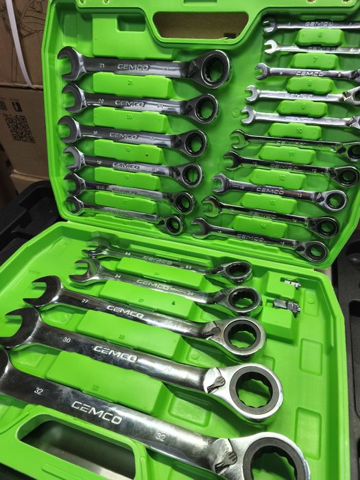 Conjunto 23pcs  de chaves de Roquete reversível dos 6mm aos 32mm