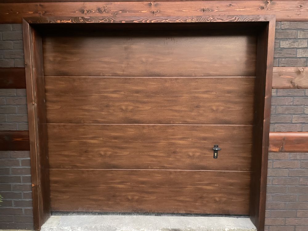 Brama garażowa segmentowa antracyt woodgrain 5000x2500