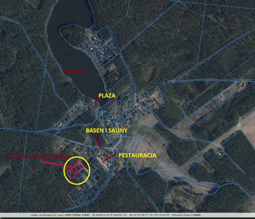 Atrakcyjna, uzbrojona działka budowlana  Gietrzwałd - Guzowy Piec