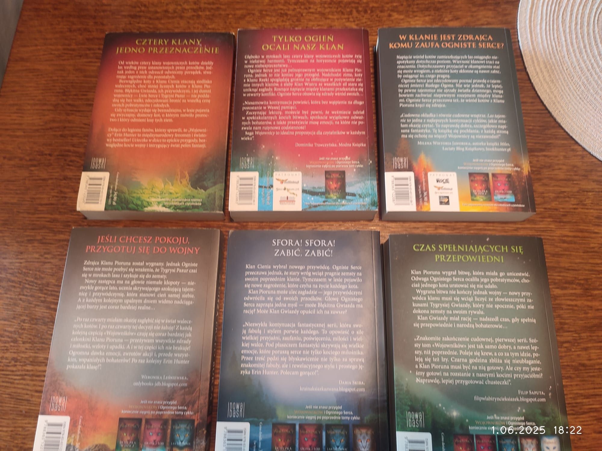 Erin Hunter Wojownicy seria 1 komplet