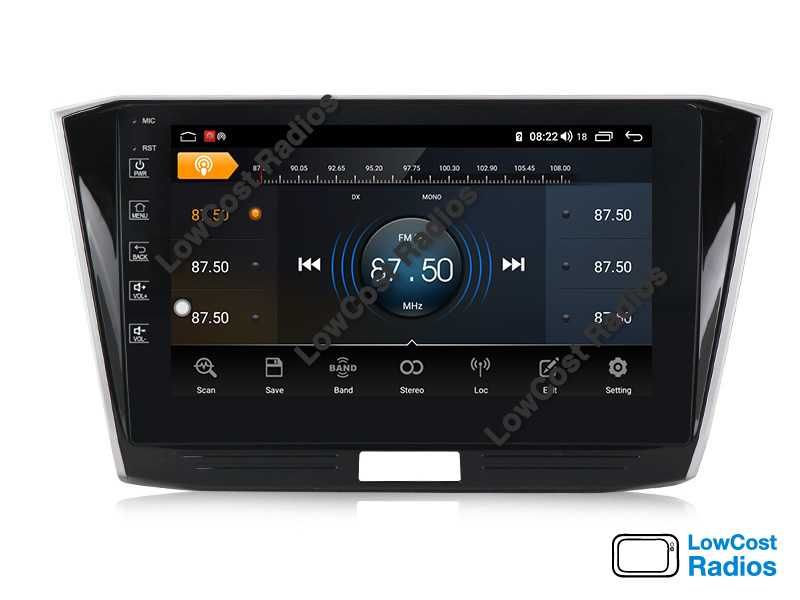 Auto Rádio GPS VW PASSAT B8 | 10' ANDROID • Multimédia BT USB WIFI