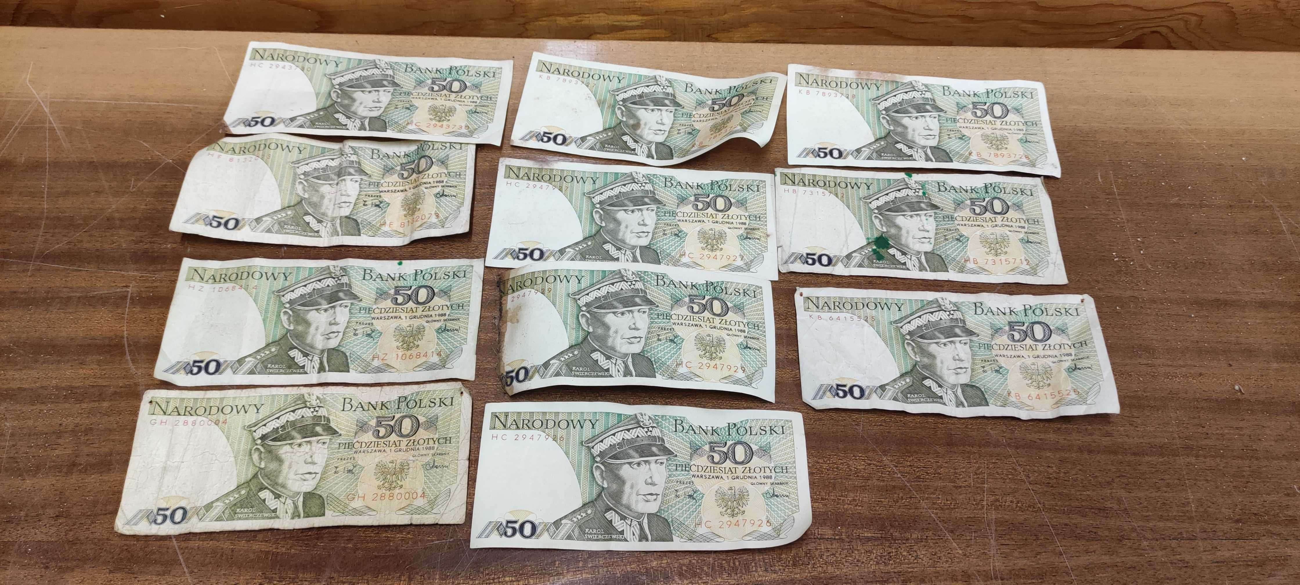 banknoty kolekcjonerskie PRL 50 złotych zestaw