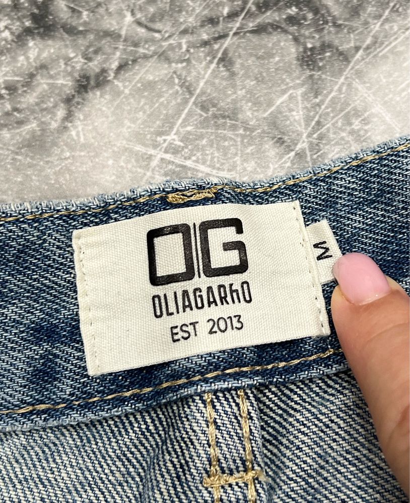 Жіночі джинси OliaGarho M L розмір джинсы бойфренды рваные широкие