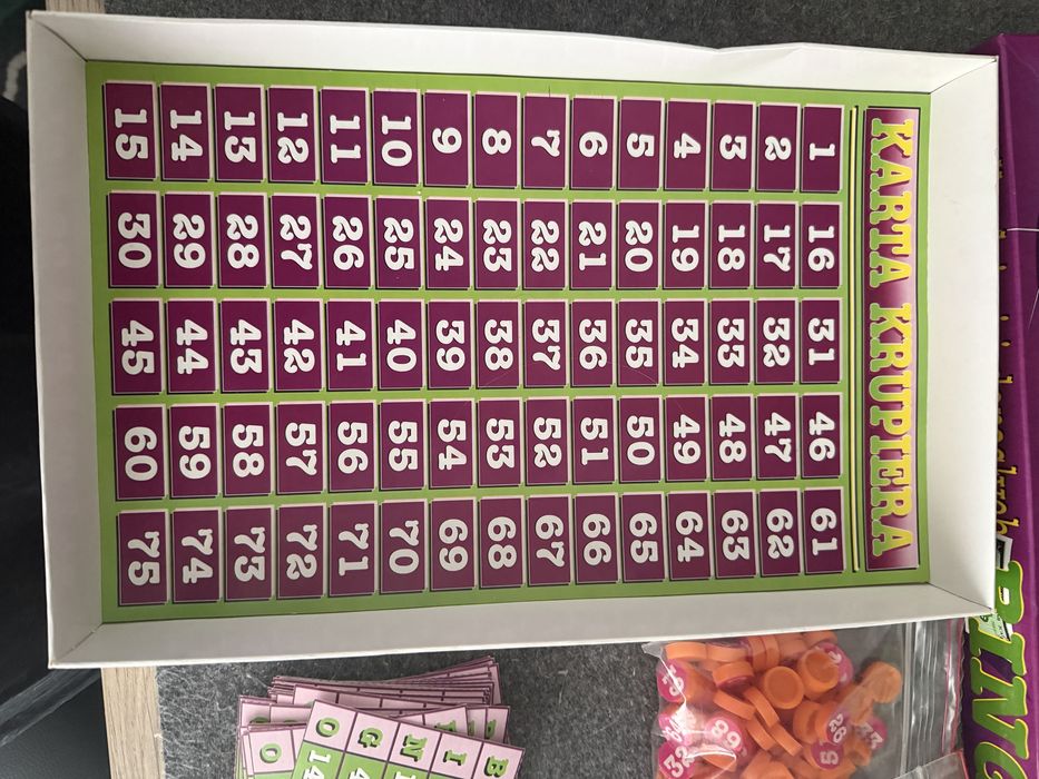 Bingo gra dla dzieci i doroslych