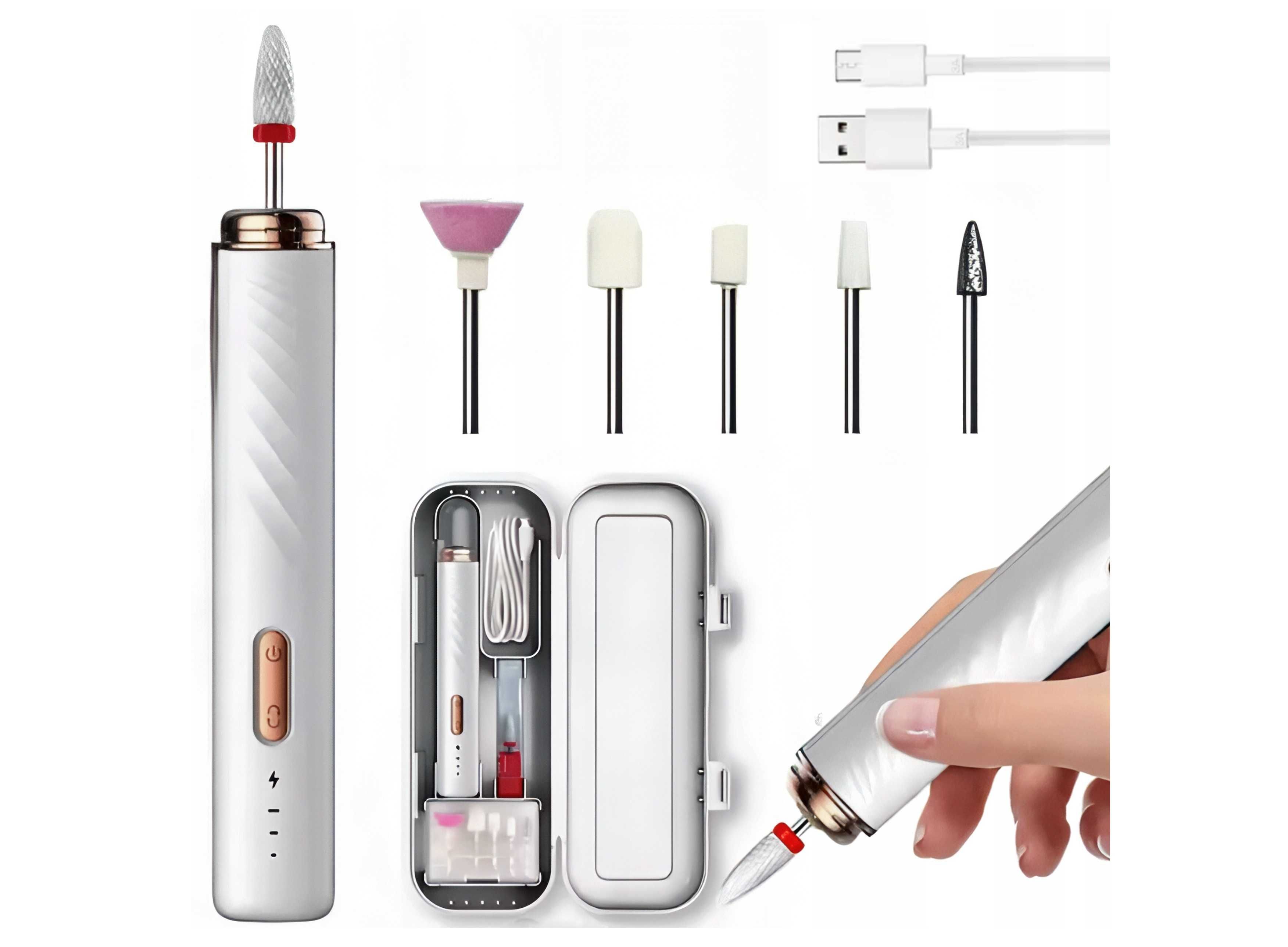 FREZARKA do paznokci manicure pedicure profesjonalna BEZPRZEWODOWA