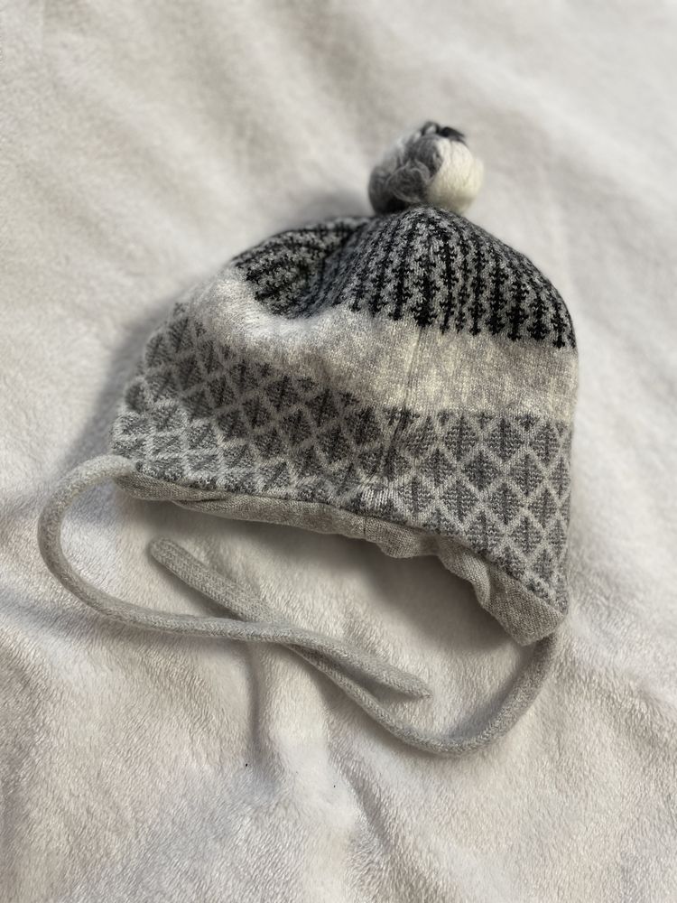 Зимова вовняна шапка Reima (Фінляндія) флісова подкладка 46 розмір 0-1