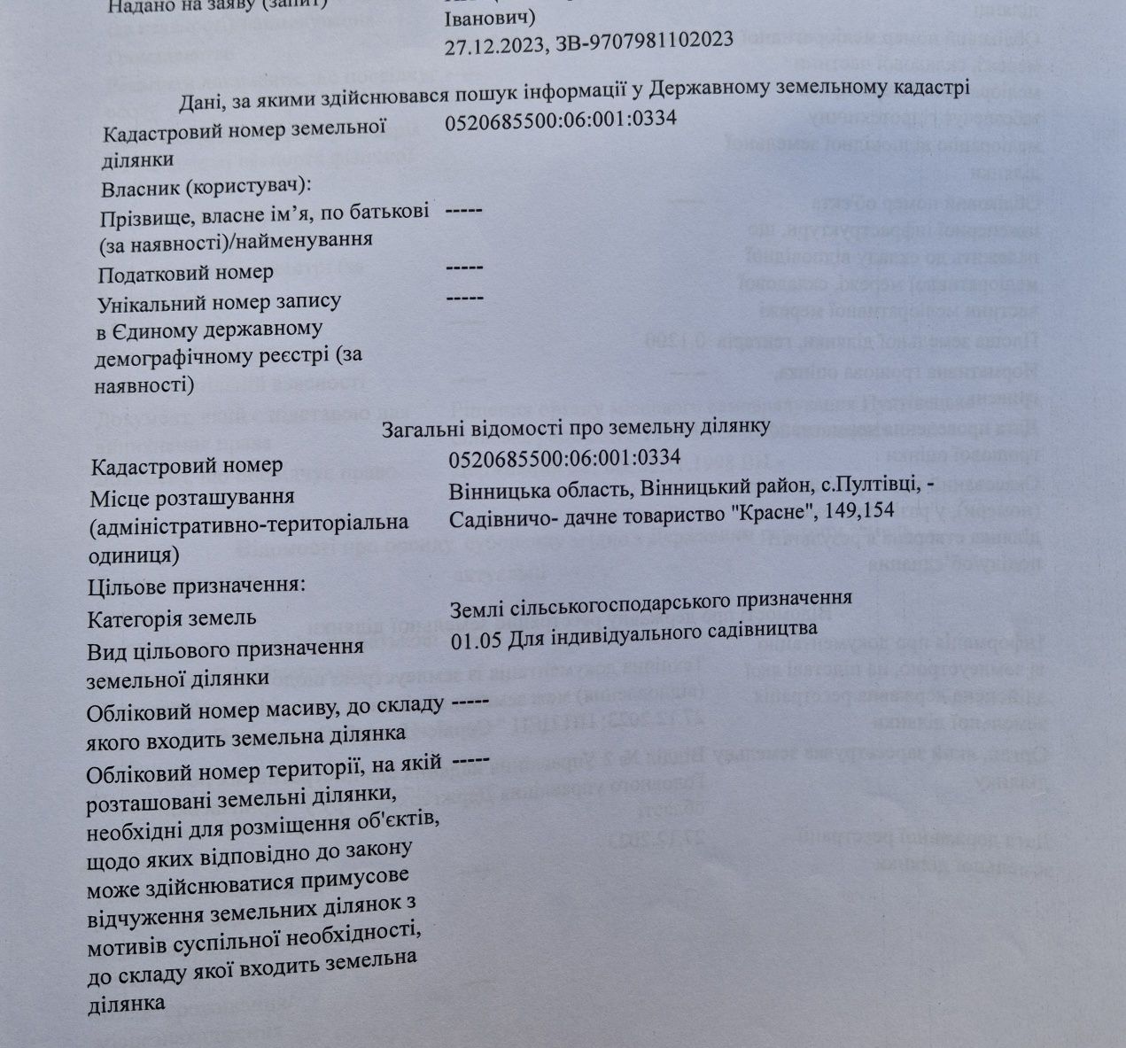 Продам земельну ділянку