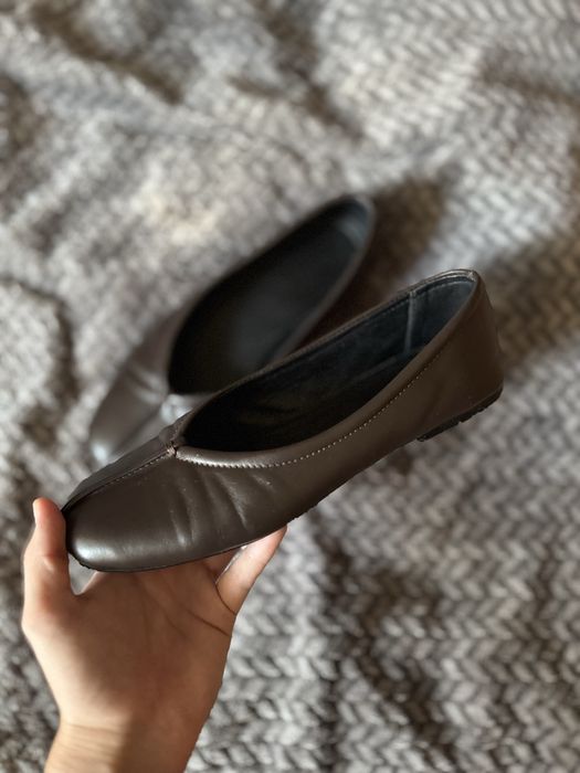 Балетки шкіряні шоколадні