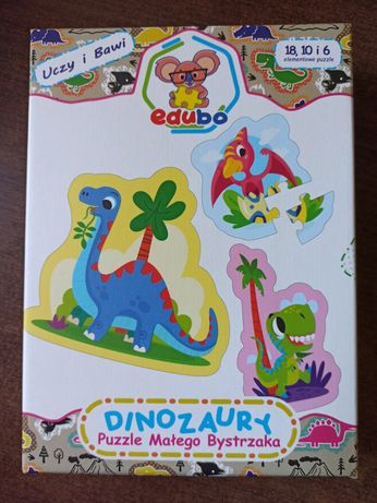Puzzle Małego Bystrzaka Dinozaury