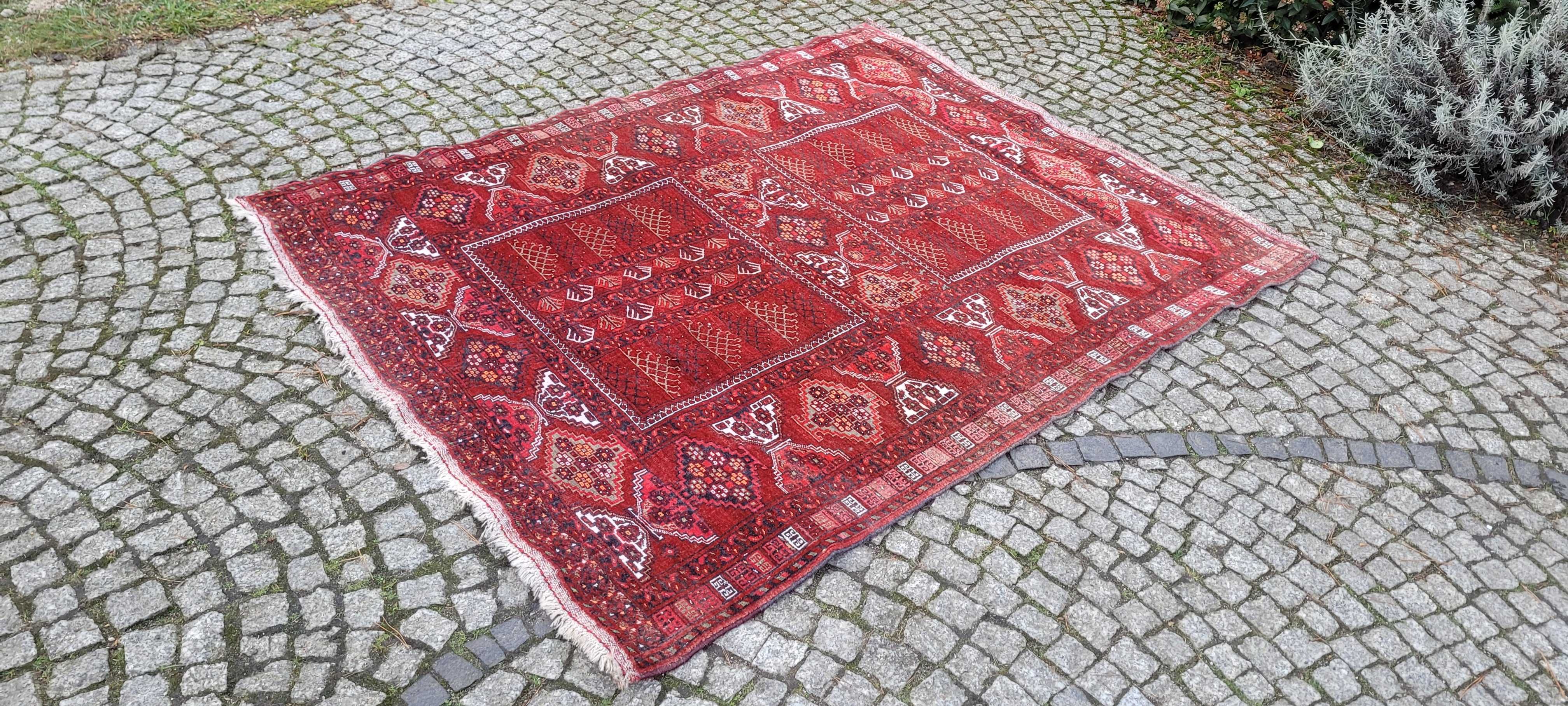 -70% Oryginalny stary r.tkany dywan afgan wełna 152/195cm