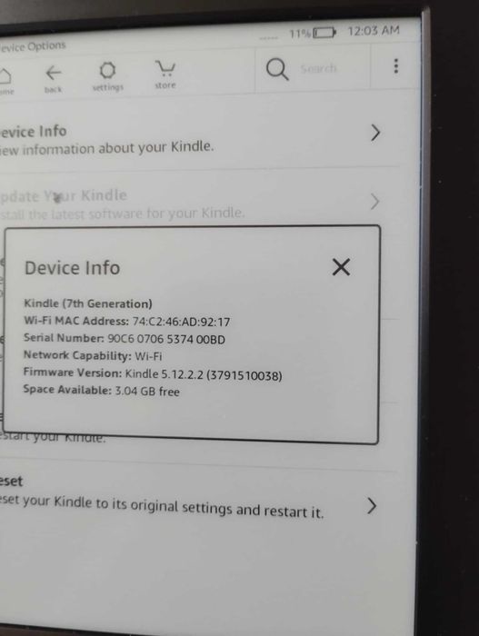 Czytnik Ebooków  - 7 Generacja  Kindle Touch 2