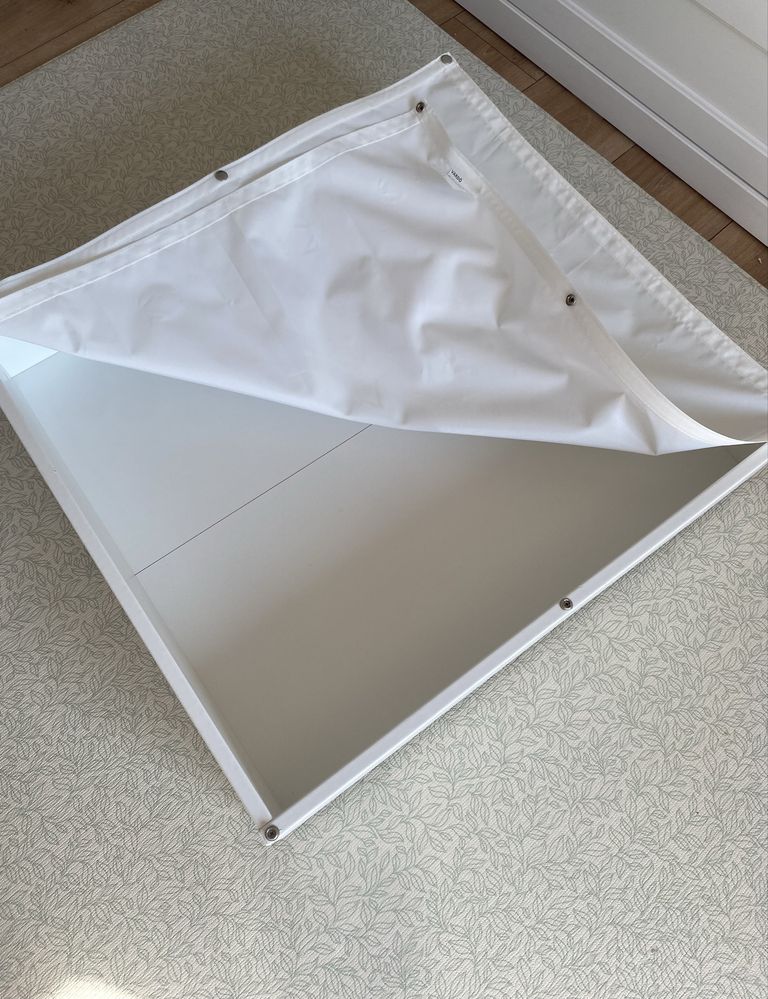 Ikea Vardo pojemnik na pościel zamykany 65x70 biały